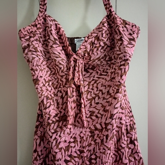 Dressbarn 100% Silk Halter Dress Size 14 - Picture 5 of 7